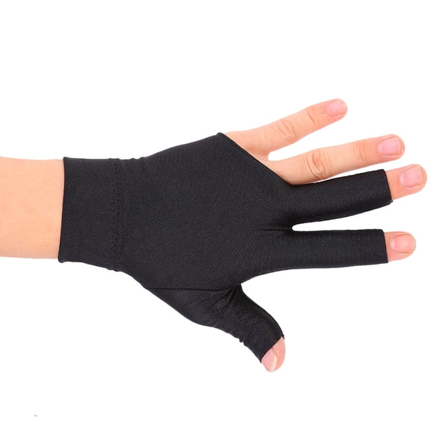 Snooker Billiard Shooter Cue Pool Gloves Left Hand Open Three Finger Spandex Glove
