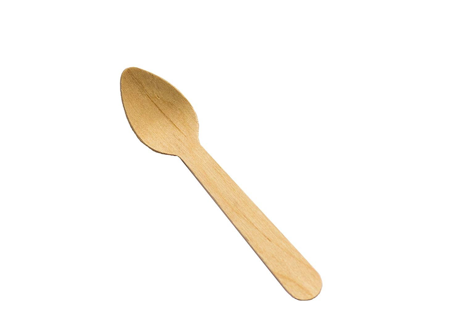 Pack of 100 Wooden Spoons Birchwood Disposable Spoons Biodegradable Spoons-Brown Pack of 100 Wooden Spoons Birchwood Disposable Spoons Biodegradable Spoons-Brown