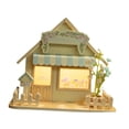 thumbnail image 1 of Casa de muñecas hecha a mano, juguete con luz de noche, minicasas para niños pequeños, carga USB, regalos de cumpleaños para niños, cabaña de madera, 1 of 9