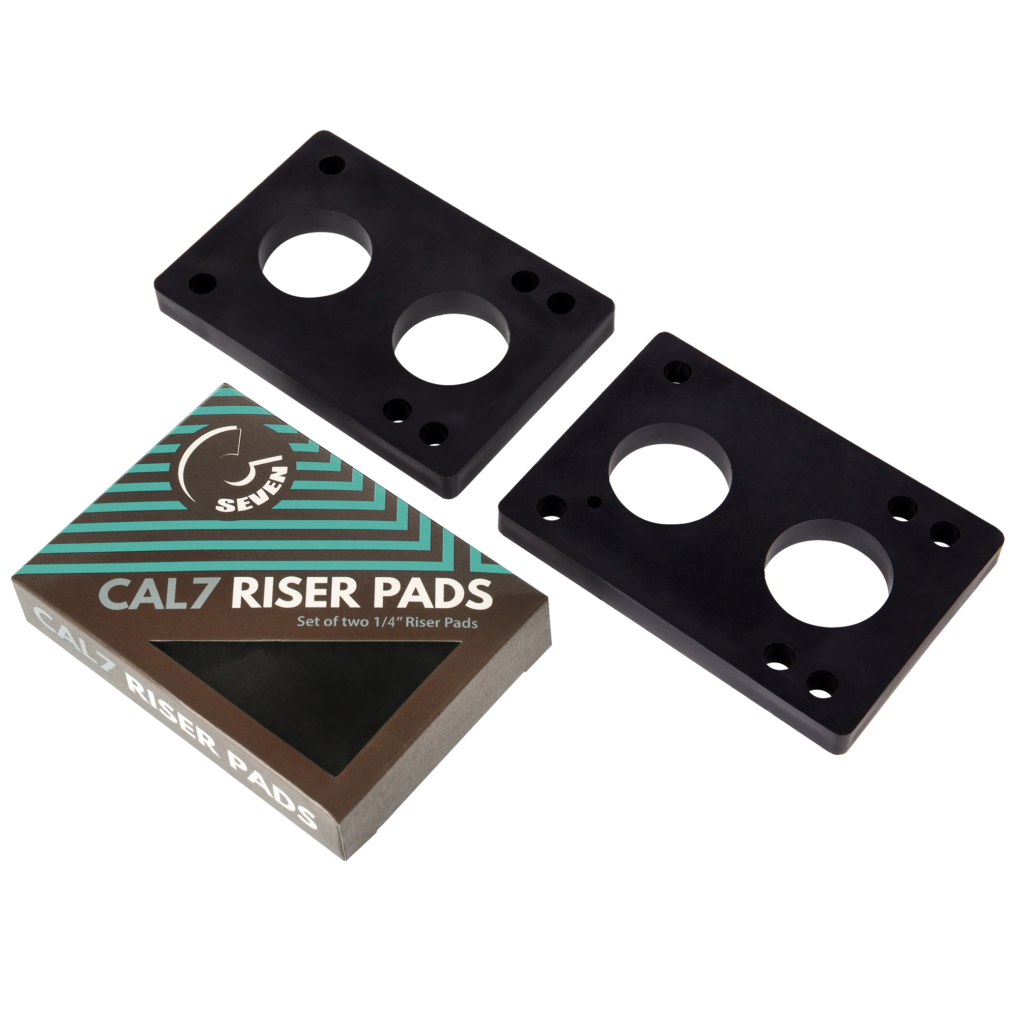 Cal 7 Skateboard 1/4 Inch Riser Pads (Black)