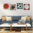 thumbnail image 6 of Boys Room Wall Decor Vintage Sports Decor for Boys Bedroom Rustic Soccer Football Baseball Basketball Canvas Wall Art Kids Toddler Nursery Artwork Sports Pictures Painting Home Decor 12x12" 4Pcs, 6 of 6