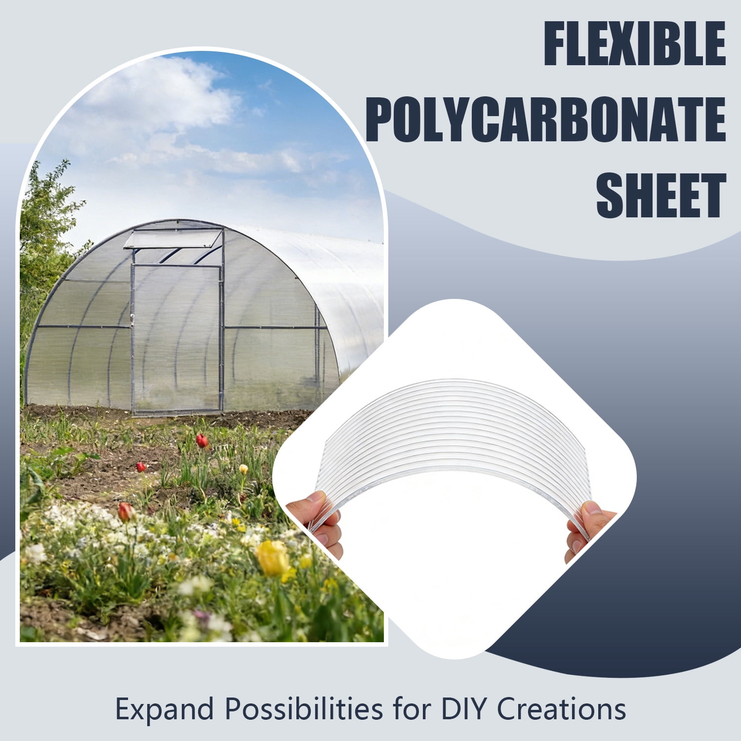 Miniyam 10 Pack 4' x 2' Twin-Wall Polycarbonate Sheets, UV Protected Insulated Roofing Panels for Greenhouse, Patio Cover, Garden Shed, DIY Projects