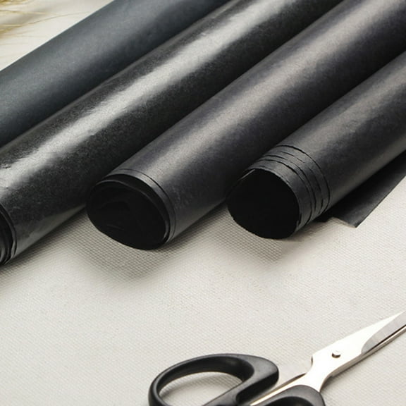 Raindrops Black Kraft Wrapping Paper Roll 118x1.2in for Diy Packaging Supplies