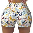 thumbnail image 2 of Lsque Flowers Butterfly Pattern High Waisted Biker Shorts for Women-Tummy Control Fitness Athletic Workout Running Yoga Gym Shorts,Moisture-Wicking-Large, 2 of 9