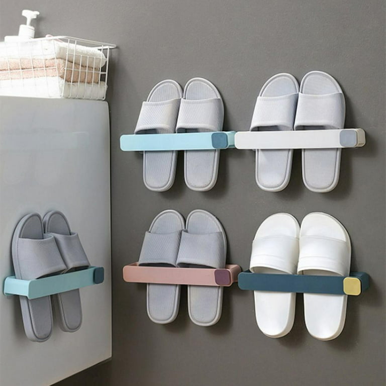 BOLLSLEY Wall Mounted Slipper Storage Rack Hanging Shelf Shoes