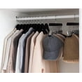 thumbnail image 3 of Hat Rack, Closet Organizer and Storage for Baseball Caps,Set of 2 with 10 Adjustable Stainless Steel Clips, Fits All Caps, Black, 3 of 6