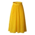 thumbnail image 1 of Fgnfyis Jupes pour Femmes Mode Femmes Jupe Longue Imprimée Imprimé Léopard Floral Poche Pressée Style Plissé Jupe Maxi Jaune P, 1 of 9