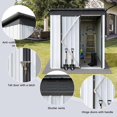 thumbnail image 5 of 5x4 FT Metal Garden Sheds with Hinged Door and Padlock & Punched Vents,Aluminum Outdoor Storage Shed w/Eco-Friendly Painting,for Tools,Equipment,Materials,White+Grey, 5 of 12