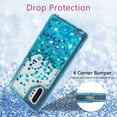 thumbnail image 2 of Case for Samsung Galaxy S20 Plus, Liquid Glitter Waterfall Bling Protective Case for Galaxy S20 Plus Case - Teal/Clear, 2 of 5
