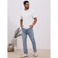 thumbnail image 2 of DARING DIVA Men's Jacquard Texture Crew Neck Short Sleeve Knitted T-Shirt XL White, 2 of 7