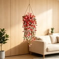 thumbnail image 4 of SLYNSHome Artificial Trailing Daisy Hanging Flowers, Realistic Silk Floral Vine Wall Ornament,Fake Greenery Garland For Patio, Porch, Wedding & Indoor Home Hanging Decor,Hot Pink, 4 of 6