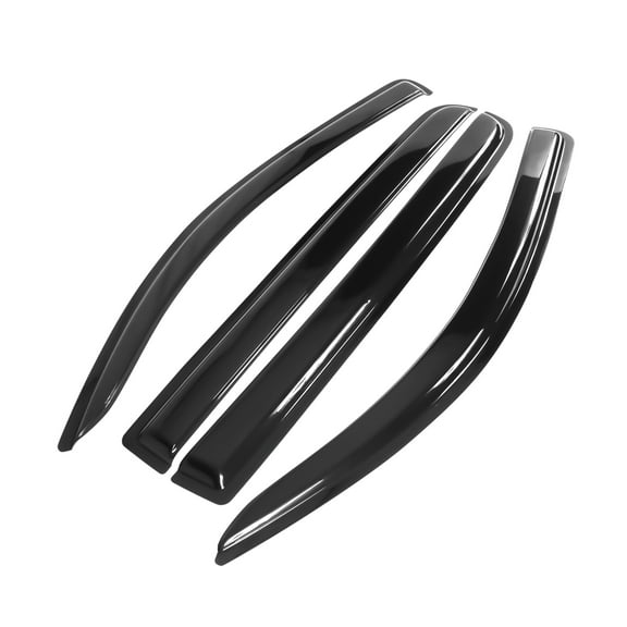 Ikon Motorsports Compatible with 07-21 Toyota Tundra Crewmax Cab Acrylic Window Visors Vent Windshield Deflector Rain Guard 4Pc Set Outside Mount 2008 2009 2010 2011 2012 2013 2014 2015 2016 17 18