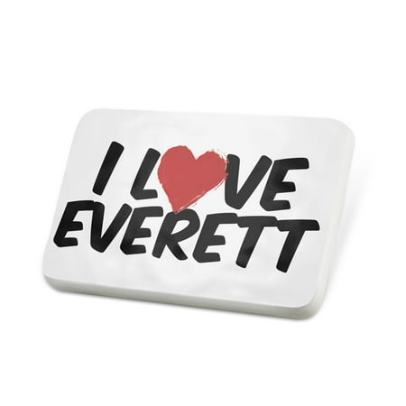Porcelein Pin I Love Everett Lapel Badge – NEONBLOND