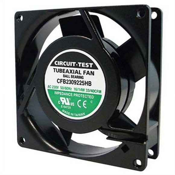 CFB2309225HB - Ventilateur AC 230V 3.6X1IN 80MA 16/14W Languettes 33/40CFM Roulement à Billes AXIAL