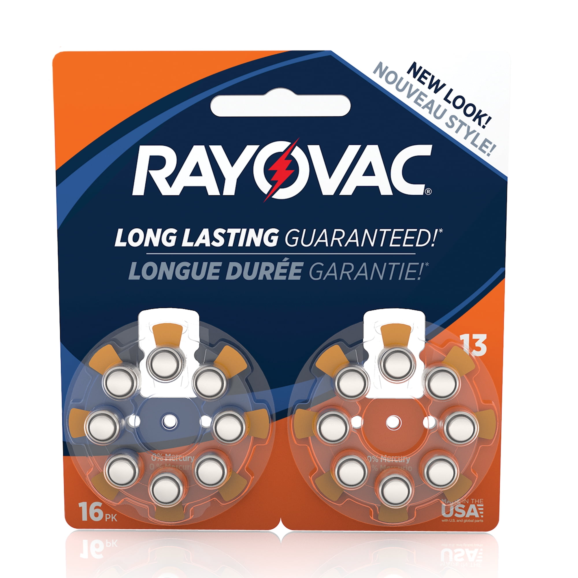 Rayovac Size 13 Hearing Aid Batteries, 16Pack L13ZA16ZMB Walmart