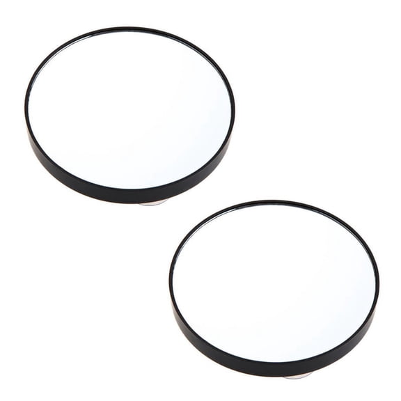2Pcs 10X Makeup Mirror Magnifying Mirror with Two Suction Cups Makeup Tools Round Mirror Big Mirror Ten Times Black