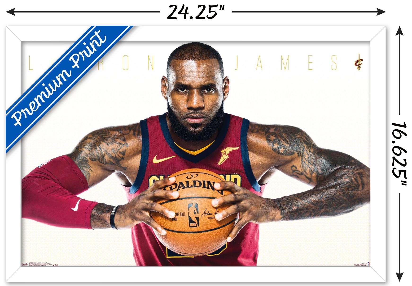 NBA Cleveland Cavaliers - Lebron James 17 Wall Poster, 14.725" x 22.375", Framed