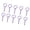 Dark Purple, variant on Pack Of 10 Mixed Color Metal Key Rings with Chains and Clasps for Organizing Keys Keychain Kits Jewelry Making Supplies