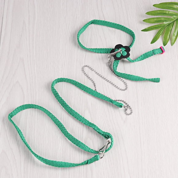 BRIGHTFUFU harness for bearded dragon green practical for pet owners 1Set