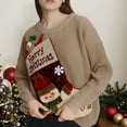 thumbnail image 2 of shqvo Fair Isle Sweater Women Christmas Tree Snowflake Graphic Long Sleeve Christmas Tunic Tops Womens 2025 Blouse Winter Fall, 2 of 5