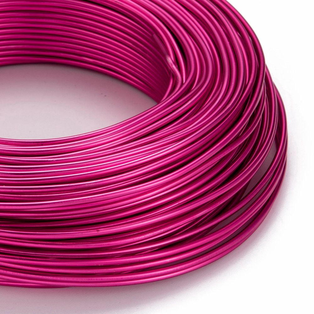 500gs Anodized Aluminum Wire Bendable Metal Craft Wire Flexible Craft Wire for Beading Jewelry Craft Making Fuchsia 12 Gauge 2.0mm 55m/500g(180.4 Feet/500g) Brown