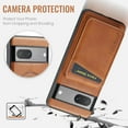 thumbnail image 7 of Dteck for Google Pixel 7 Pro Case Magnetic with Detachable Card Holder Wallet, Magnetic Phone Cover Compatible with MagSafe, Premium PU Leather Slim Shockproof Case for Pixel 7 Pro,Brown, 7 of 7