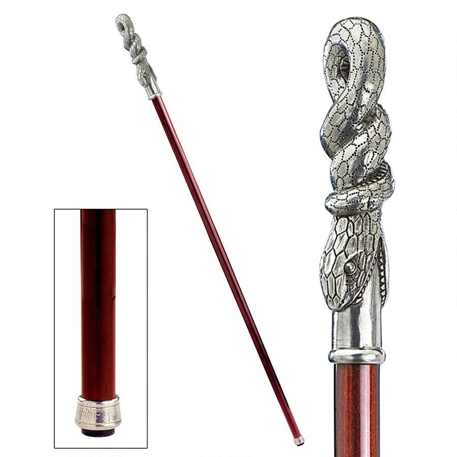 Design Toscano The Padrone Collection Bachelor Pewter Walking Stick