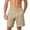 Khaki, variant on Abomasnow Men's Big and Tall Shorts Elastic High Waist Drawstring Knee Length Shorts Casual Summer Beach Vacation Yoga Running Shorts with Pockets
