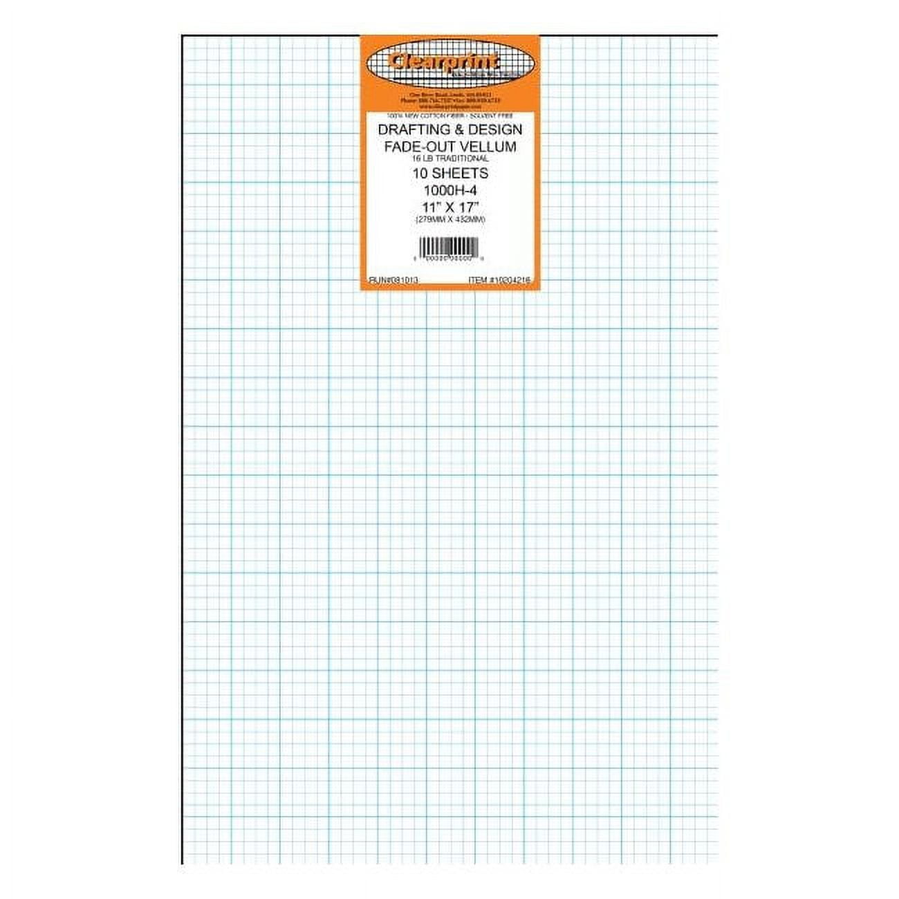 Alvin 6855/P-5 100% Rag Vellum Tracing Paper 50-Sheet Pad 12 x 18