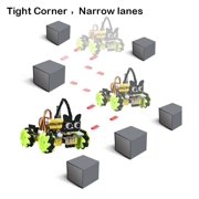 Directional Mecanum Wheels Robot Car Kit for Arduino,STEM Remote Controlled Educational DIY Coding for Teens Adult