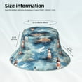 thumbnail image 3 of Bingfone Sea Marine And Lighthouse Bucket Hat for Men Women,Packable Reversible Printed Sun Hats,Fisherman Outdoor Travel Hiking Beach Caps, 3 of 7