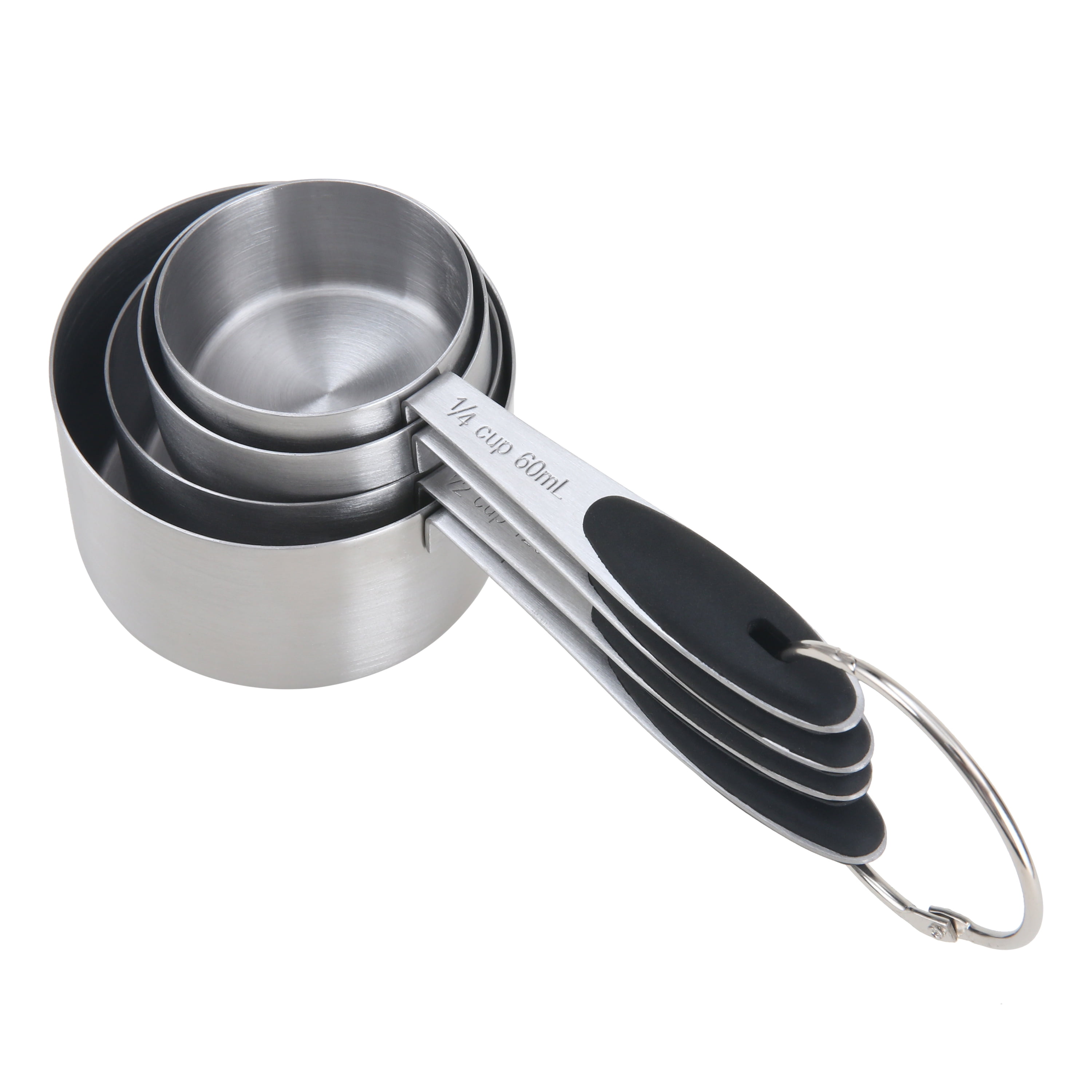 Mercer Culinary M32007 4-Piece Stainless Measuring Cup Set 
