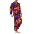 thumbnail image 2 of Pofeuu Skull Print Men's Long Sleeve Pajama Set Pijamas Para Hombres Pijamas Para Hombres Mens Pajamas Set-, 2 of 7
