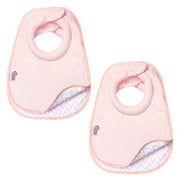 Closer to Nature Comfi-Neck Reversible Soft Baby Bib with Padded Collar, 0+ Months - Pink, 4 Pack