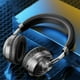 thumbnail image 1 of Auriculares metálicos inteligentes inalámbricos con cancelación de ruido, plegables, Bluetooth, para música, deportes, con amplio alcance de espera, auriculares inalámbricos para juegos., 1 of 9