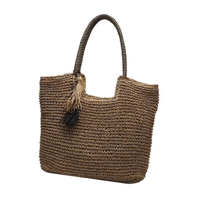 Bolso de Playa Tejido Zulema con Borlas para Mujer
