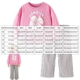thumbnail image 5 of NIEWTR Kids Girls Girls Long Sleeve Tee & Full Length Pants Set Soft Pullover Paired with Elastic Waist Pants Breathable Relaxed Fit Pajamas for 3T-6T Dailywear(A-Pink,11-12 Years), 5 of 9