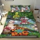 thumbnail image 1 of Es un Mundo Grande y Ancho Conjunto de sábanas temático, trío de piezas, cómodo y amigable con la piel, diseño único, regalo de decoración para el hogar para familiares, amigos y fans, 90 cm * 190 cm, 1 of 6