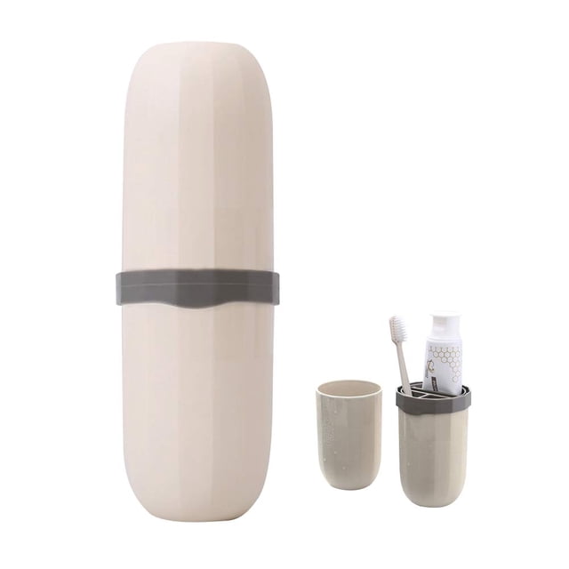 Estuche portátil de viaje para cepillos de dientes Laklulu, estuche de viaje 3 en 1 para pasta de dientes, contenedor de plástico duro para cepillos de dientes, caja de almacenamiento para viajes,