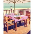 thumbnail image 2 of nqOlkjepod Pink Dessert Outdoor Tablecloth with Umbrella Hole & Zipper, Modern Art Colorful Watercolor Rectangle Table Cover 60x84 Inch, Dining Waterproof Table Cloth Protector for Patio/Party, 2 of 7