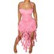 thumbnail image 1 of Vestido sexy sin mangas y con cuello irregular para mujer: diseño con mochila en la cadera, dobladillo fluido para fiestas de verano/playa., 1 of 6