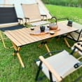 thumbnail image 6 of Hoyotik Aluminum Alloy Roll-Top Camping Table Outdoor Folding Table Non-slip Mini Picnic Table for Traveling Hiking Camping(60cm*60cm*45cm), 6 of 7