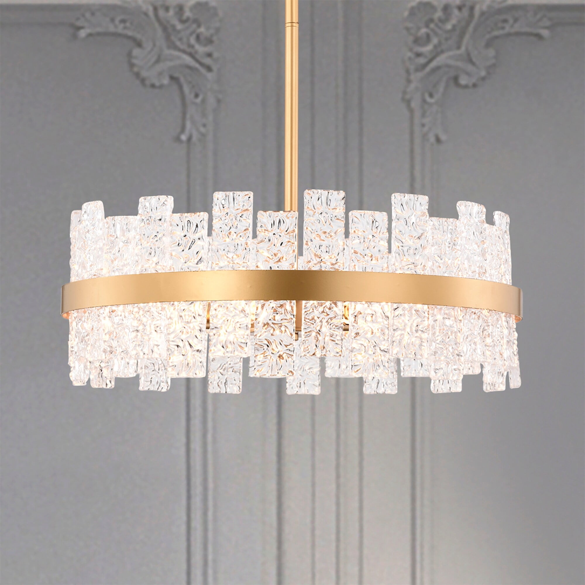 Ashling 20 in. 6-Light Indoor Matte Gold Finish Chandelier with Light Kit