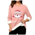 thumbnail image 5 of WEAIXIMIUNG Chandails en Molleton pour Femmes Sans Capuche Manches Longues Col Rond Poche Rembourré Pull Chaud, 5 of 5