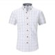 thumbnail image 4 of Mens Casual Manga Corta Botón Abajo Camisas Sueltas Botones a Ajedres Cuello Turndown Blusa Camisa para Verano / Primavera Al Aire Libre Casual Diario, 4 of 9