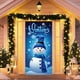 thumbnail image 4 of Herunwer Merry Christmas Snowman Front Door Cover Decorations, Xmas Tree Gifts Snow Decorative Banner Background, Winter Holiday Home Decor, 4 of 6