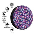 thumbnail image 4 of Pofeuu Skull Blue Flower Print Spare Tire Wheel Cover for Car Truck SUV Camper Universal Fit Spare Tire Cover RV Spare Tire Covers-16 inch, 4 of 6