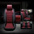thumbnail image 3 of OTOEZ Car Seat Cover 5 Sesats Set Waterproof PU Leather Universal Fit Car SUV Truck Sedan, 3 of 7