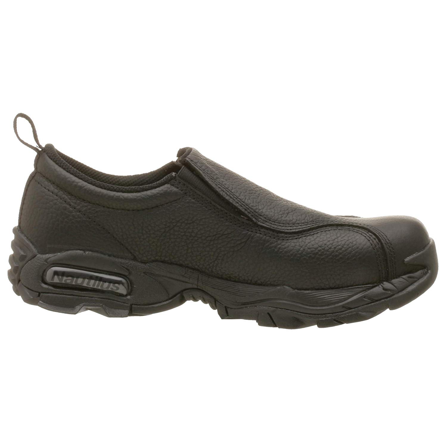 Nautilus Men's Steel Toe Leather Moc Slip-On Shoes 1630 Black 