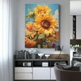 thumbnail image 4 of KLL Sunflower Blue Sky Print Farmhouse Canvas Wall Art,Wall Decorations For Living Room Office Canvas Wall Decor for Home Decorations, 12'×16’’, 4 of 8